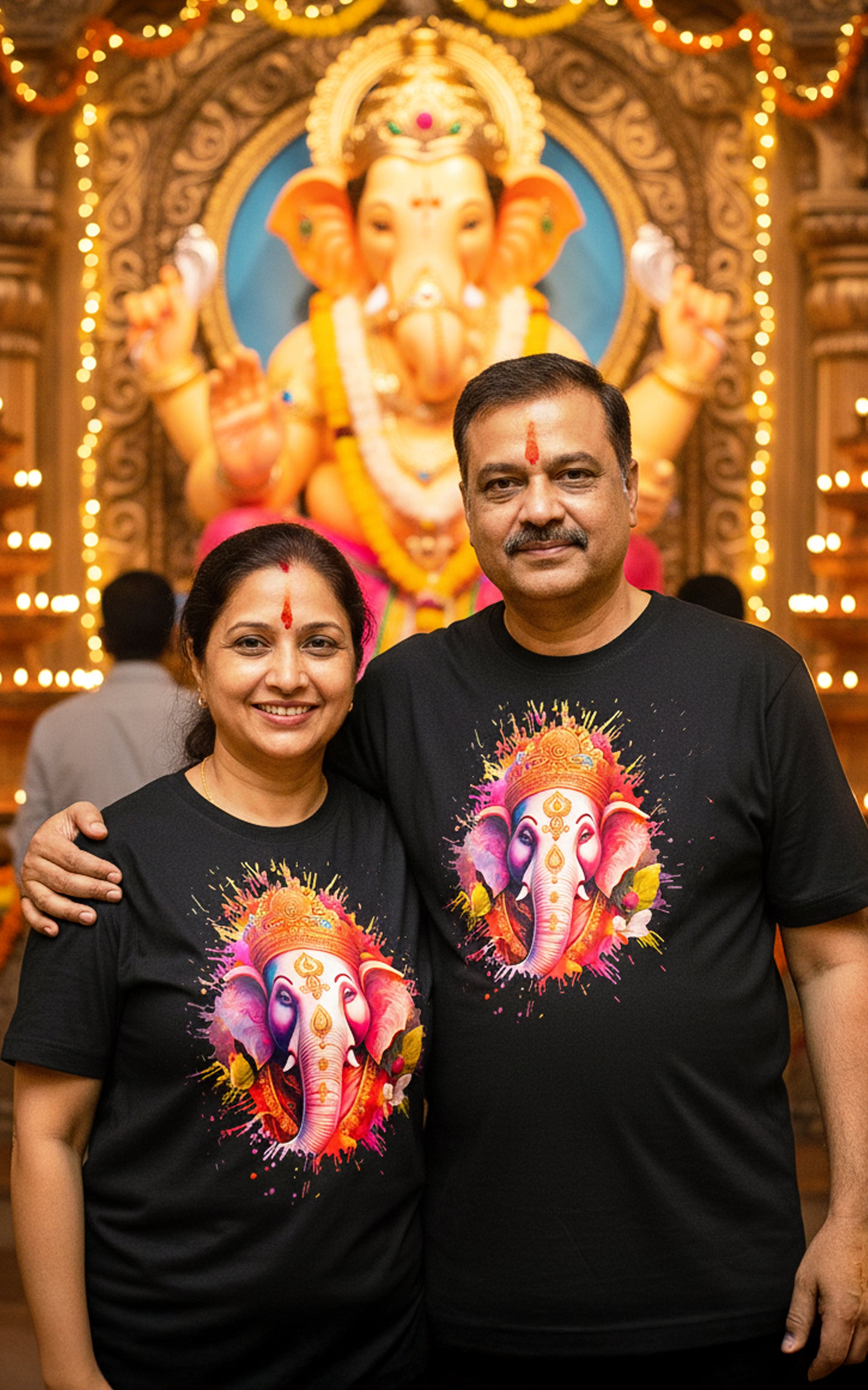 Vearit Lord Ganesha Graphic Printed T-Shirt for Men & Women