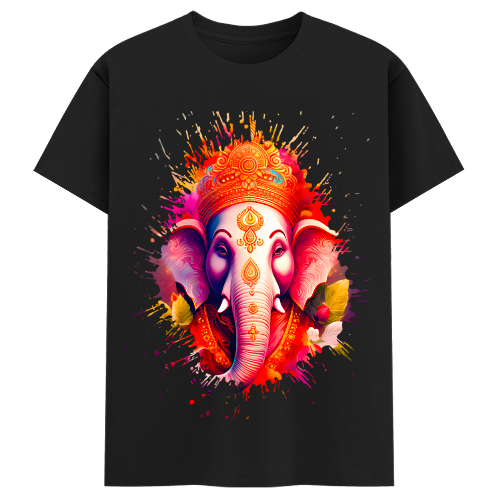 Vearit Lord Ganesha Graphic Printed T-Shirt for Men & Women