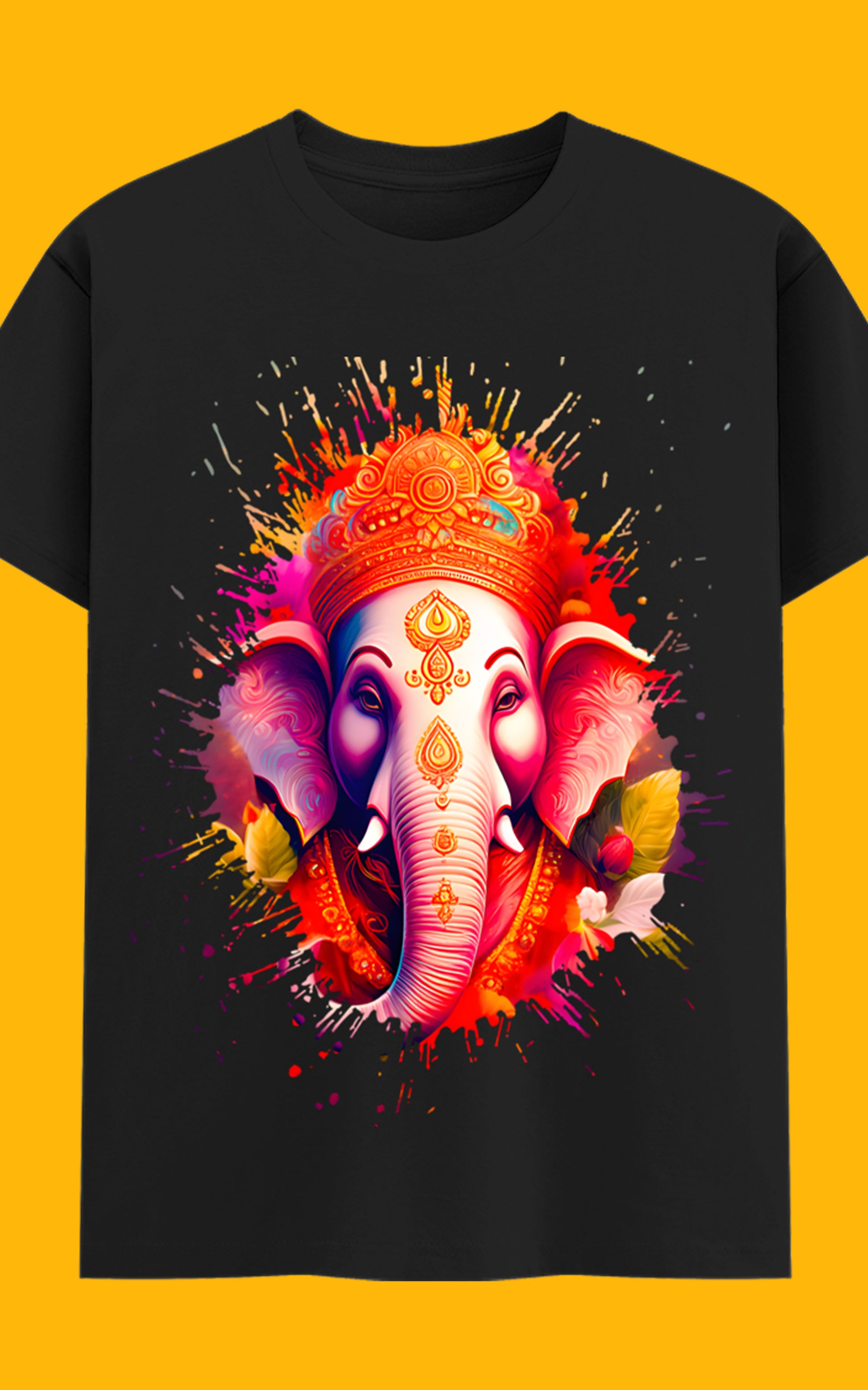 Vearit Lord Ganesha Graphic Printed T-Shirt for Men & Women