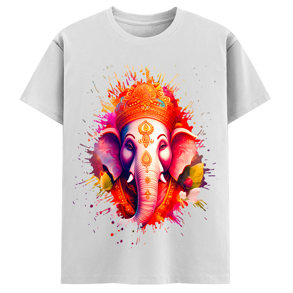 Vearit Lord Ganesha Graphic Printed T-Shirt for Men & Women