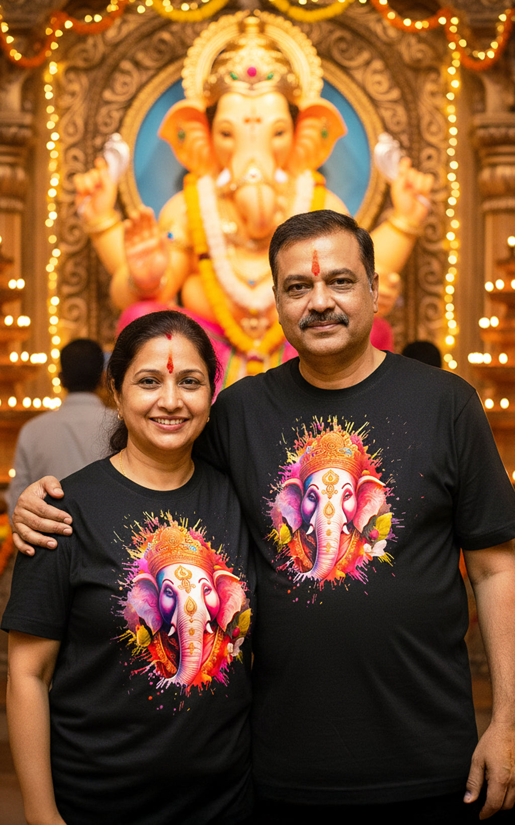 Vearit Lord Ganesha Graphic Printed T-Shirt for Men & Women